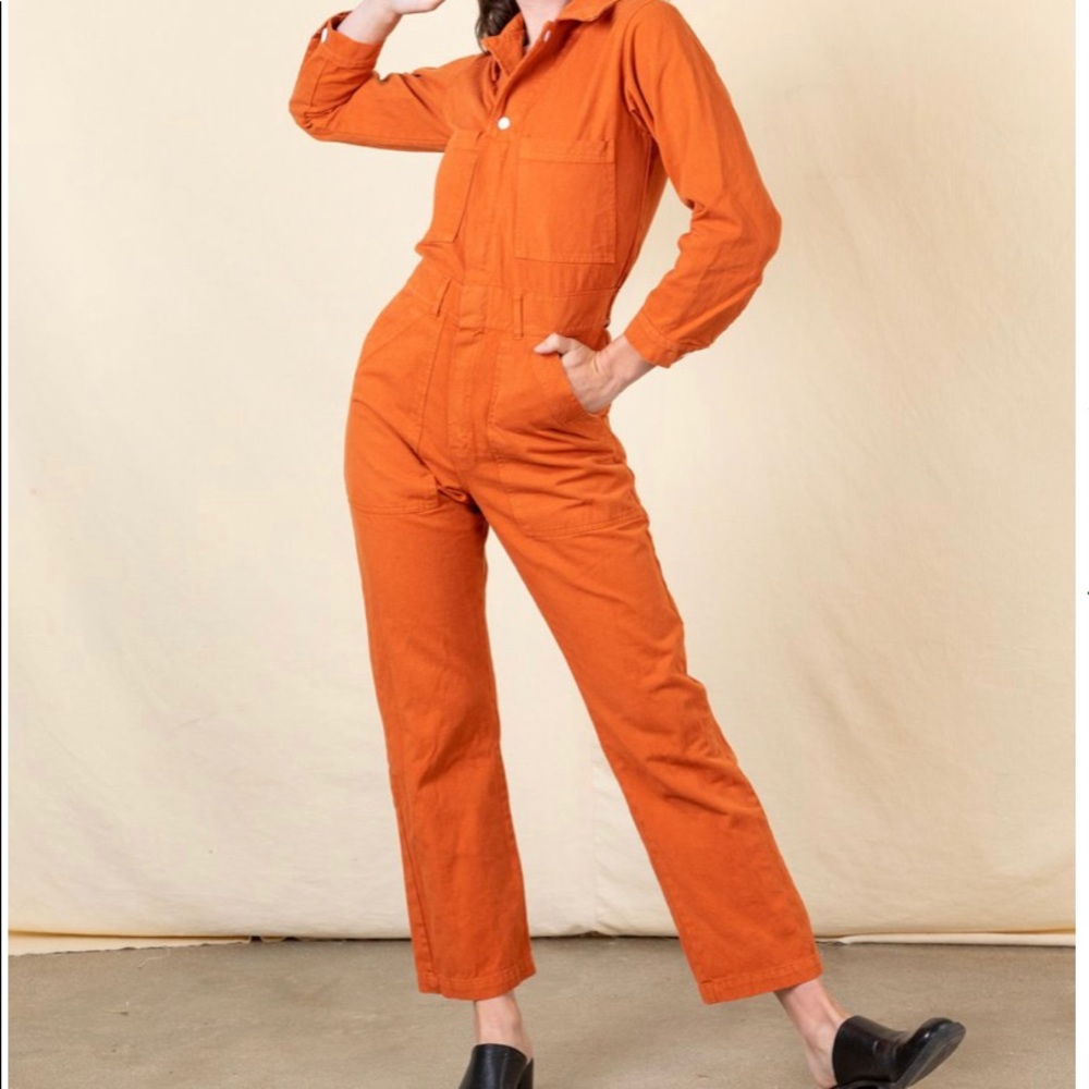 🍊 burnt Orange xs big bud press jumpsuit 🍊